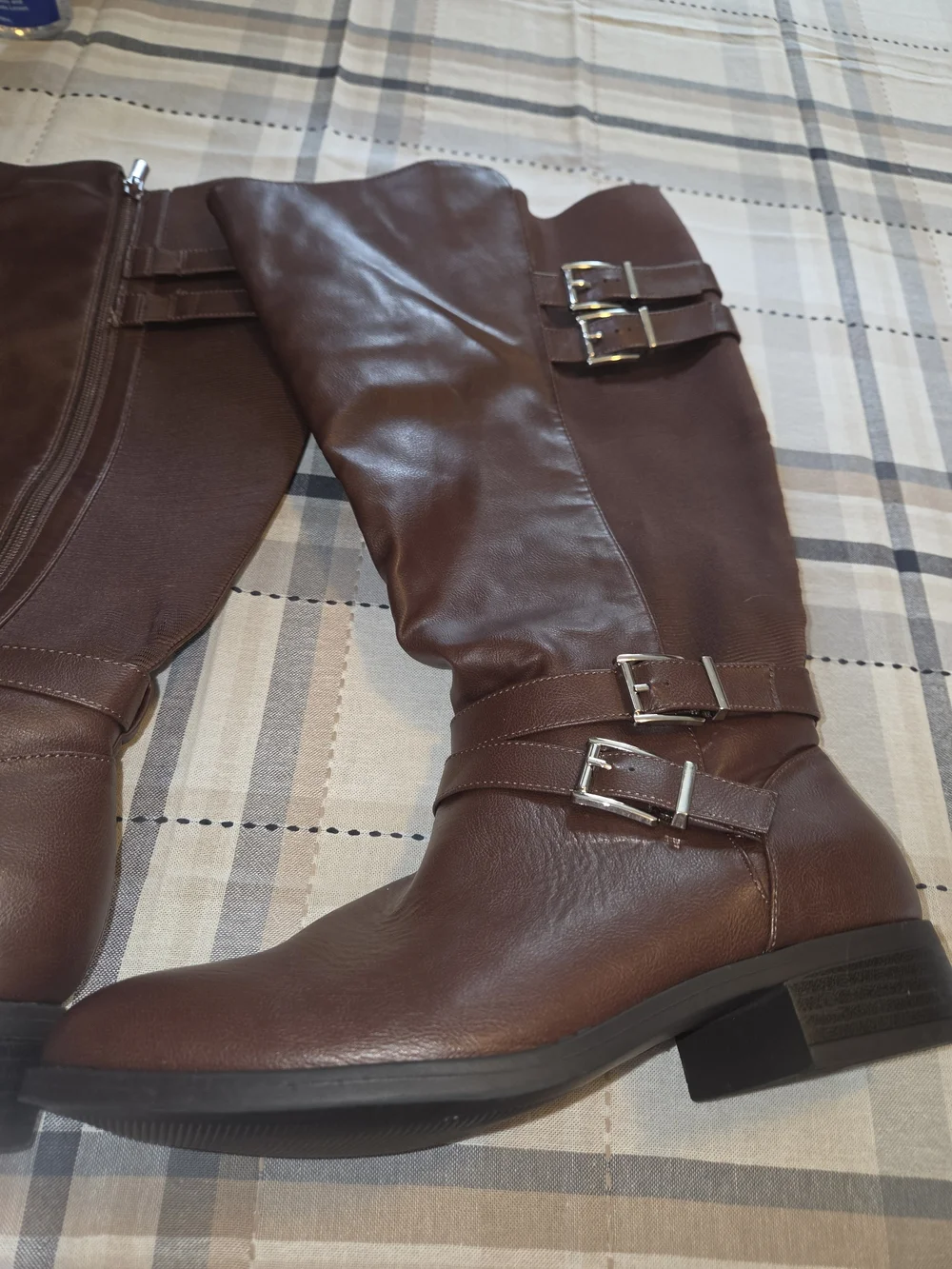 Torrid 9.5W Women's Brown Mid-Calf Buckle Riding Boots NWOB
